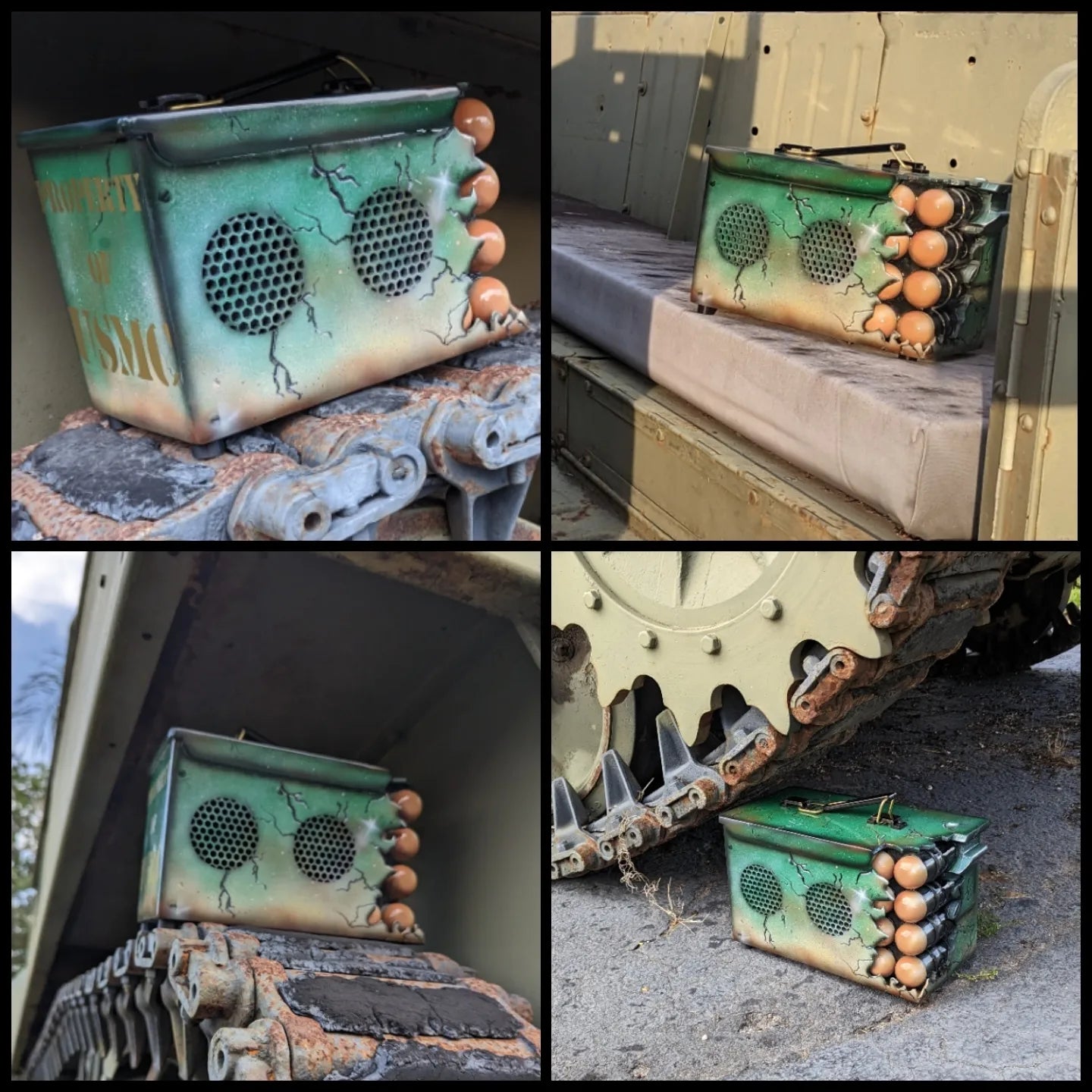 Ripped Ammo Can Bluetooth speaker