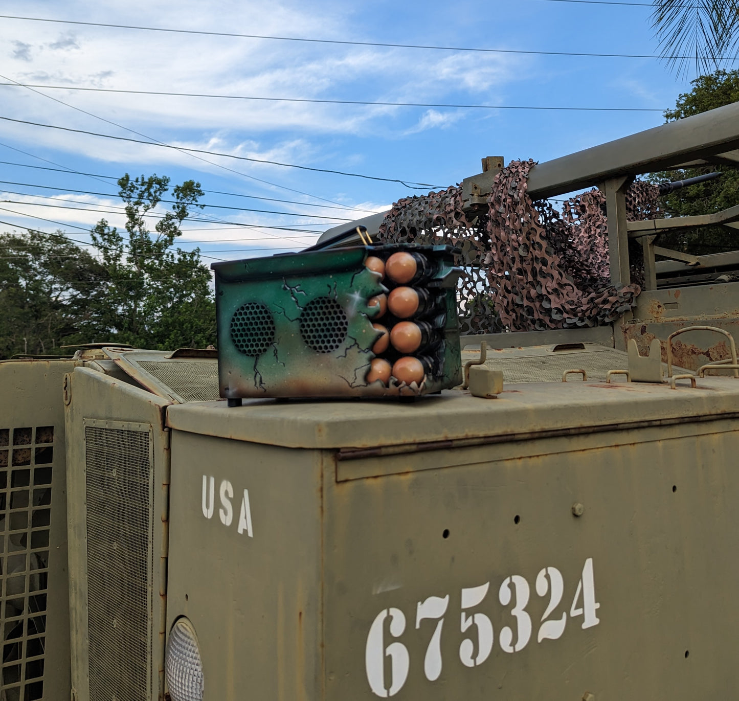 Ripped Ammo Can Bluetooth speaker