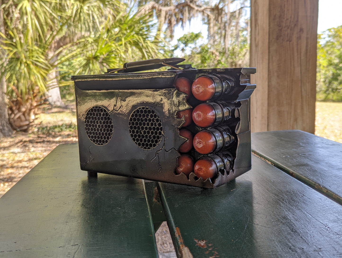 Ripped Ammo Can Bluetooth speaker