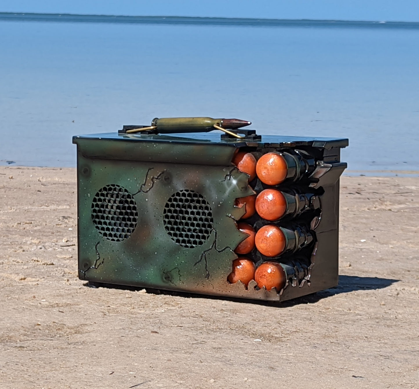 Ripped Ammo Can Bluetooth speaker