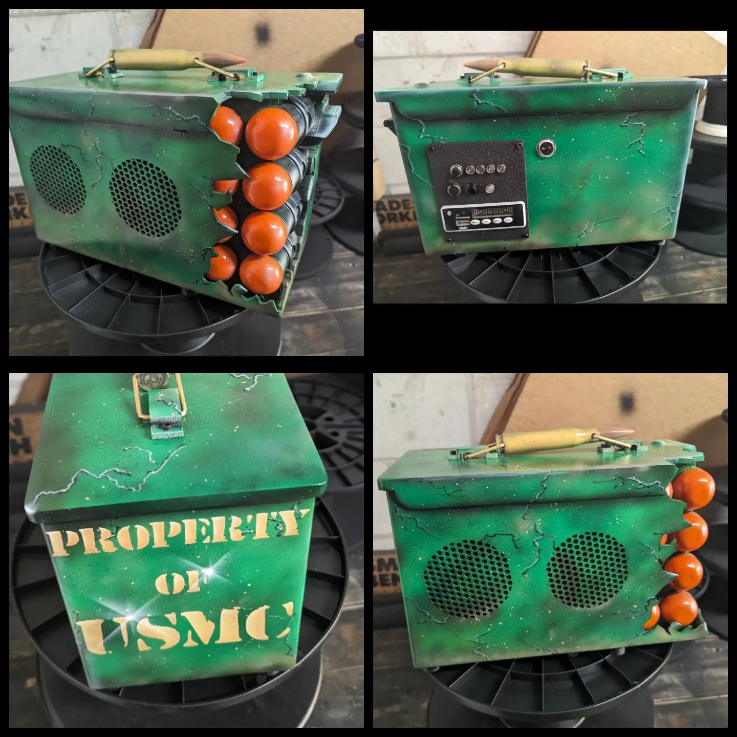 Ripped Ammo Can Bluetooth speaker