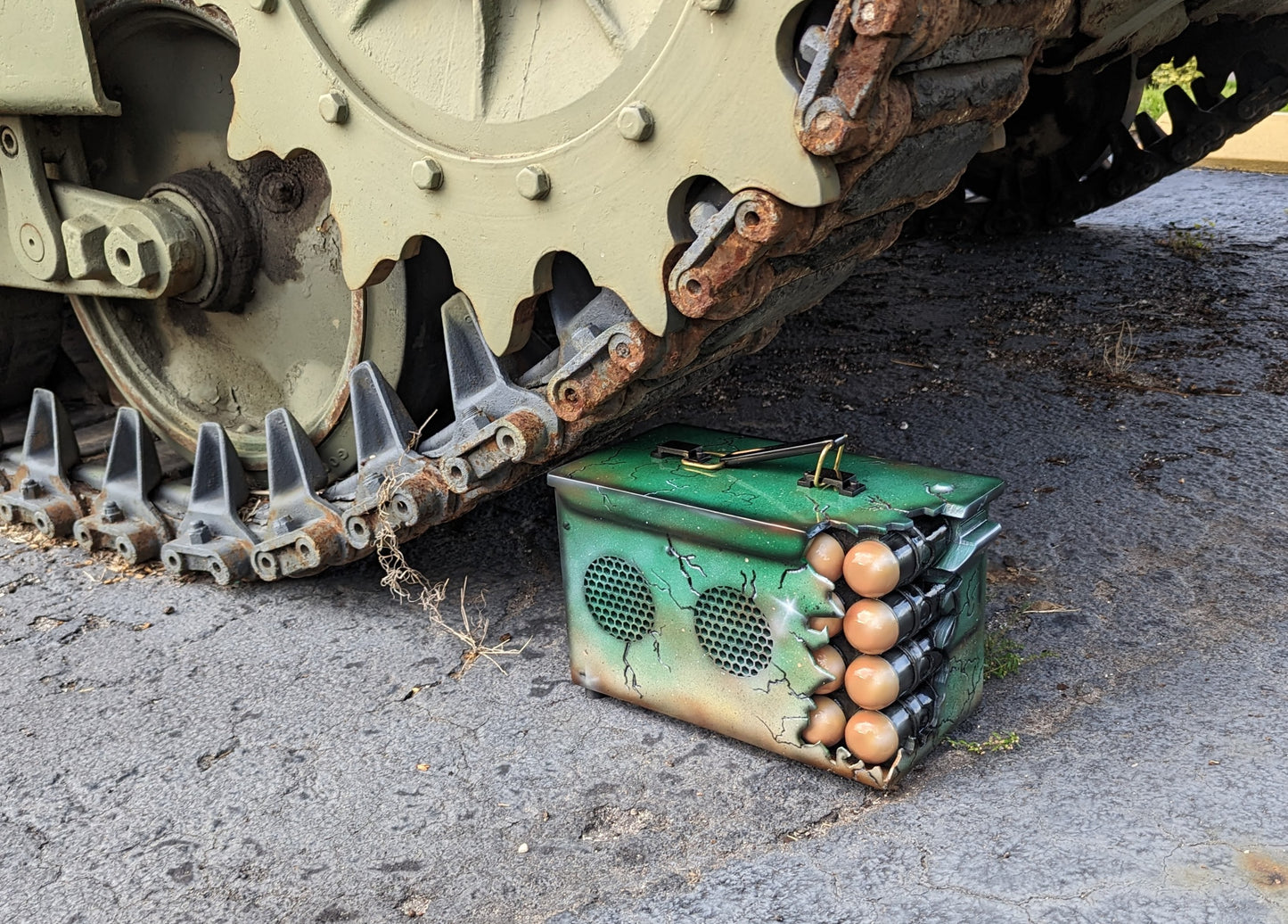 Ripped Ammo Can Bluetooth speaker